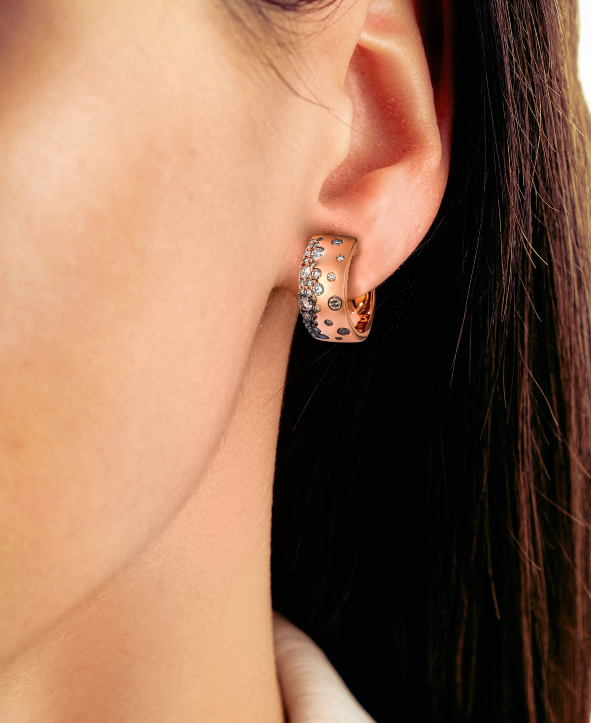 Le Vian Chocolate Ombre Diamond Earrings (1.18 ct. t.w.) in 14k Strawberry Gold