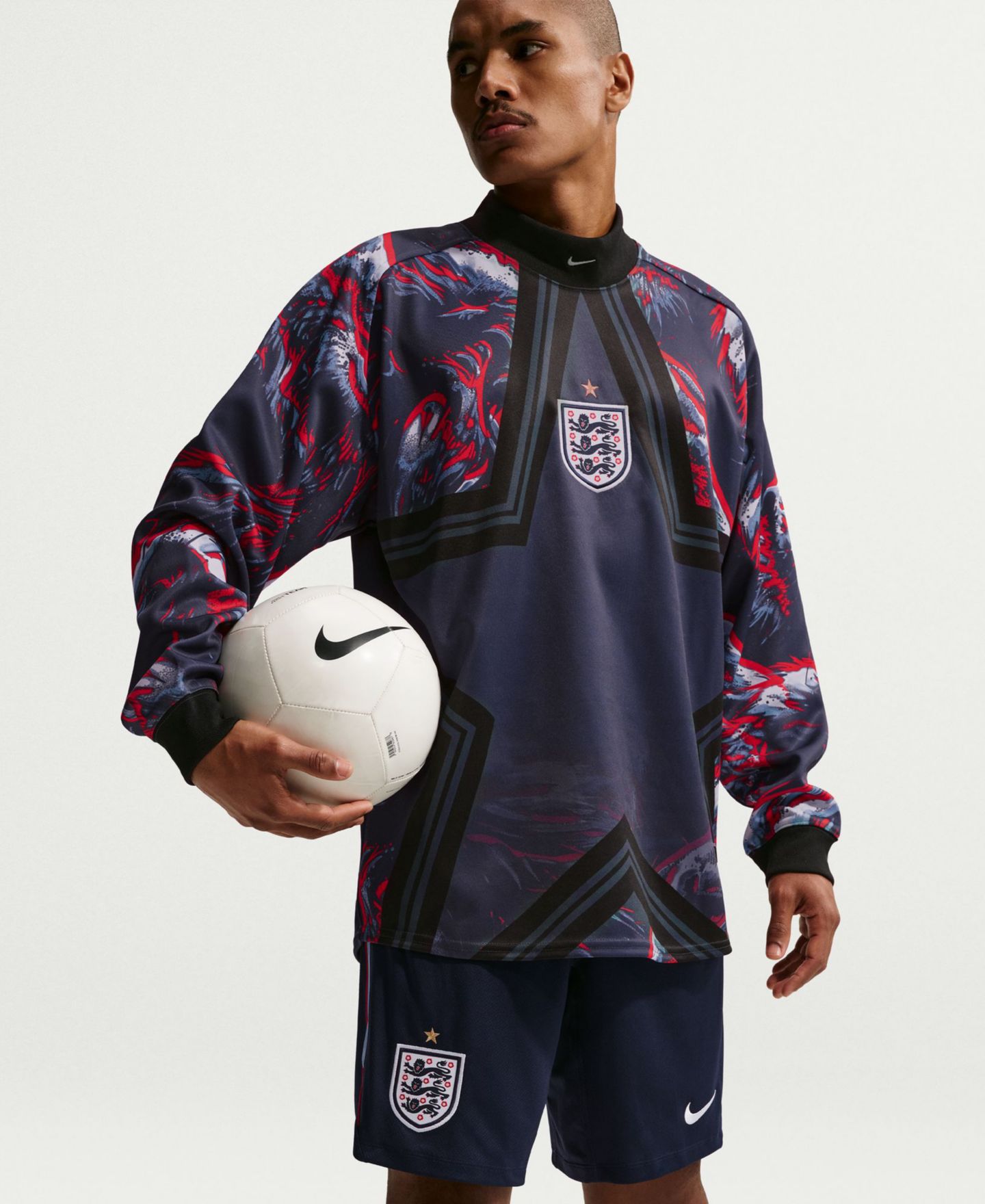 Мужские шорты Nike England Strike Soccer Dri-FIT Knit, цвет: Синий — фото 3