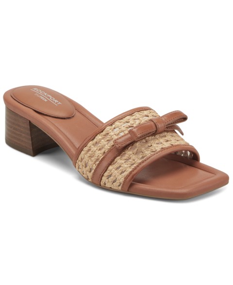 Женские сандалии Rockport Women's Clarice Square Toe Slip-On Dress Sandals