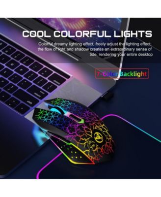 Dual Mode Wireless Gaming Mouse 2.4G and Bluetooth 5.2 RGB Silent 3 Speed DPI