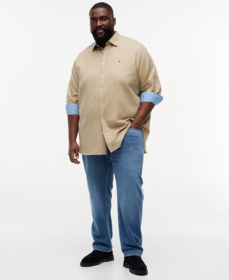 Men's Big & Tall 100% Linen Button-Down Shirt