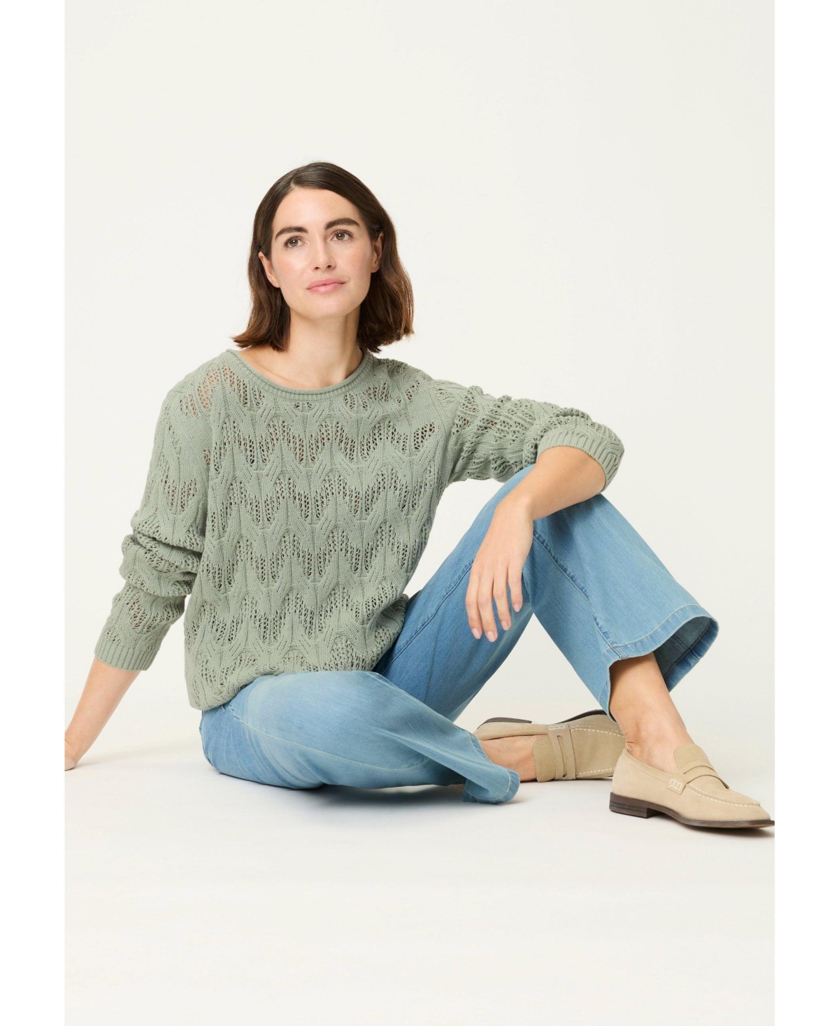 Olsen Women's Artisan Stitch Sweater