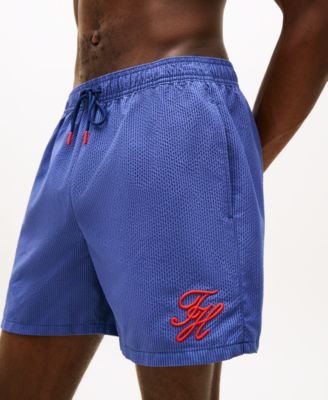 Men's Medium Drawstring Tonal Ithaca Stripe Swim Trunks