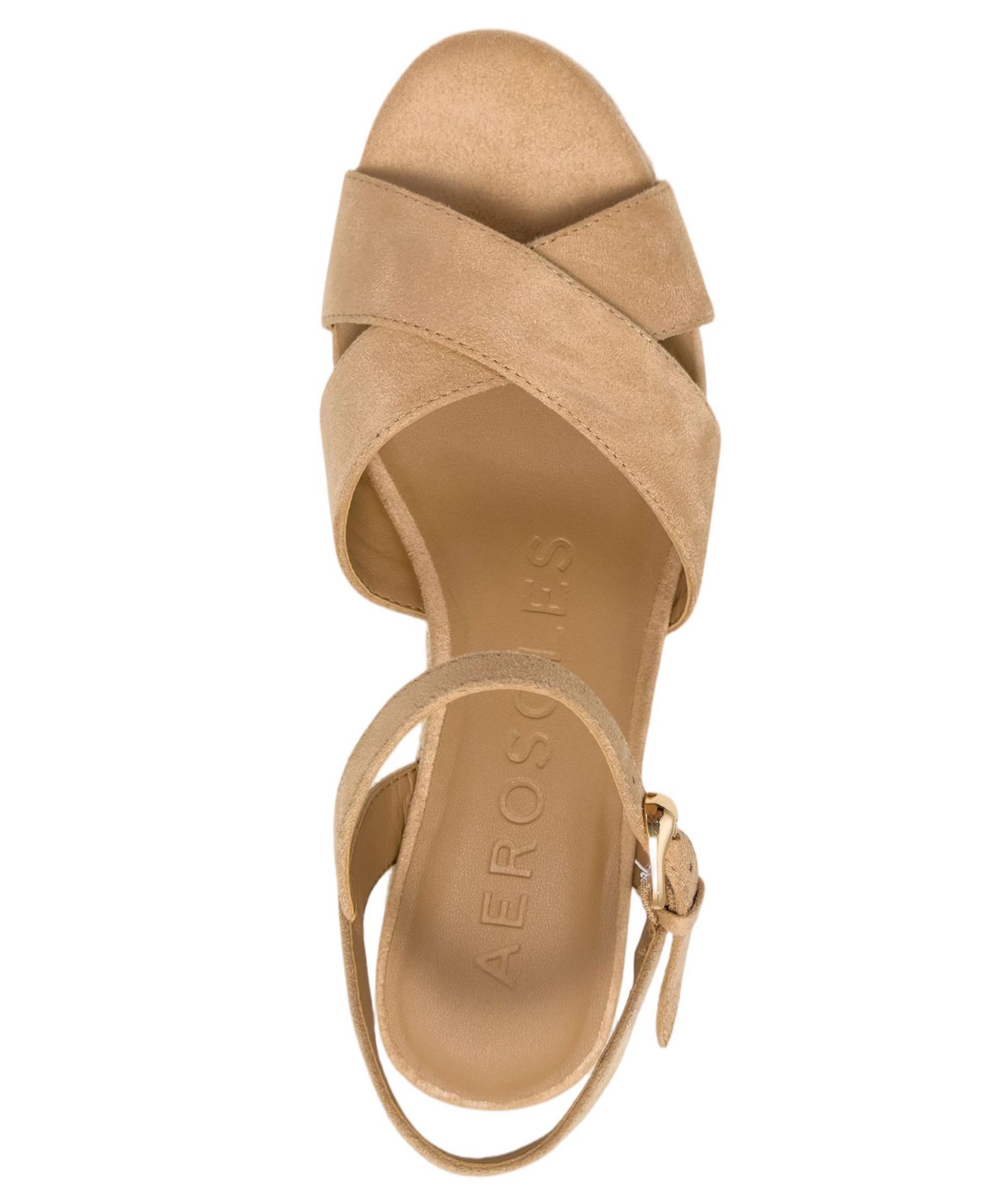 Женские сандалии Aerosoles Casarina Open Toe Wedge, цвет: Бежевый бисквитный — фото 4