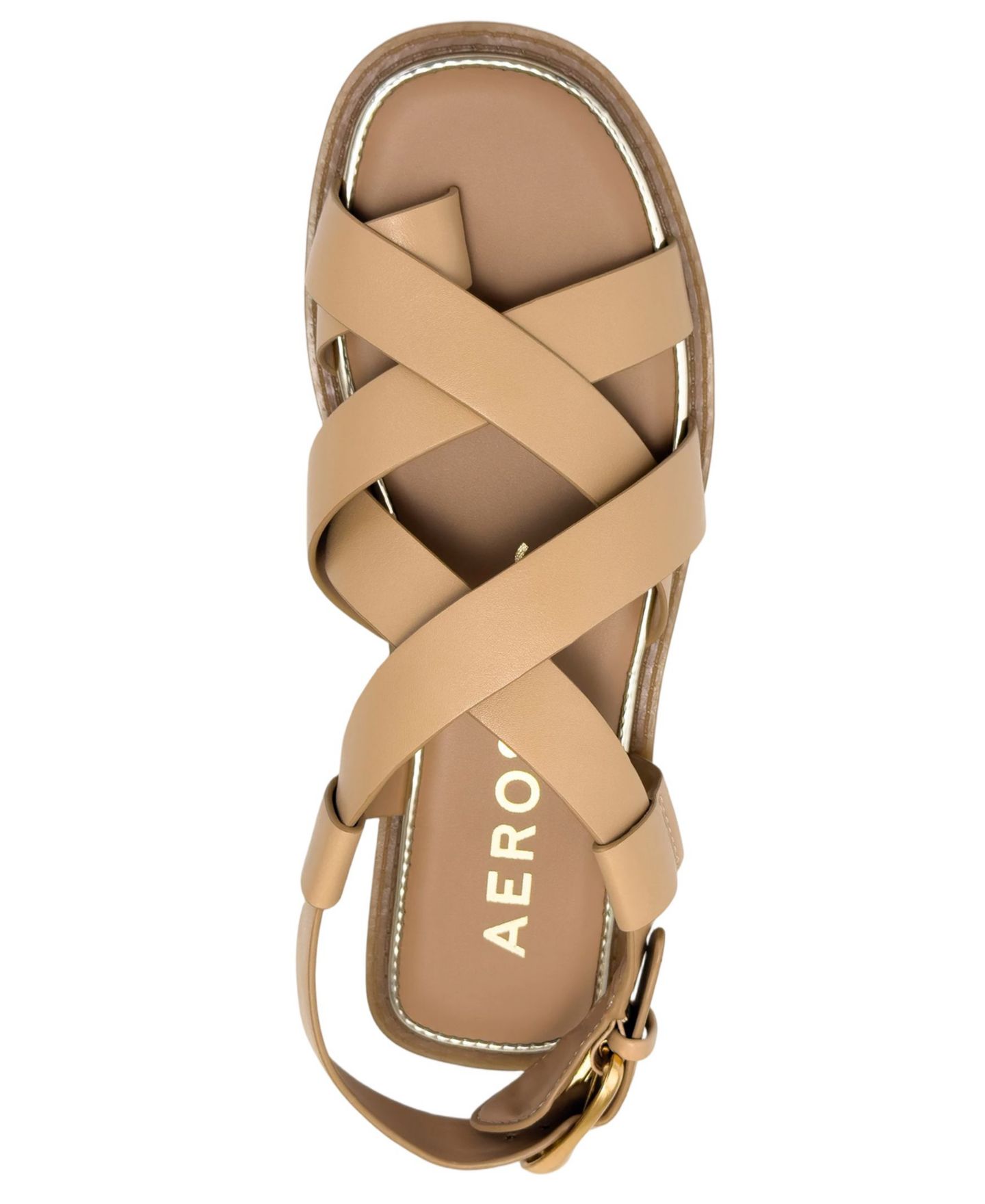 Женские сандалии Aerosoles Cargo Open Toe Flat, цвет: Бежевый бисквитный — фото 4