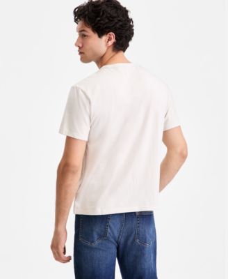 Men's Splatter-Stripe Short-Sleeve T-Shirt