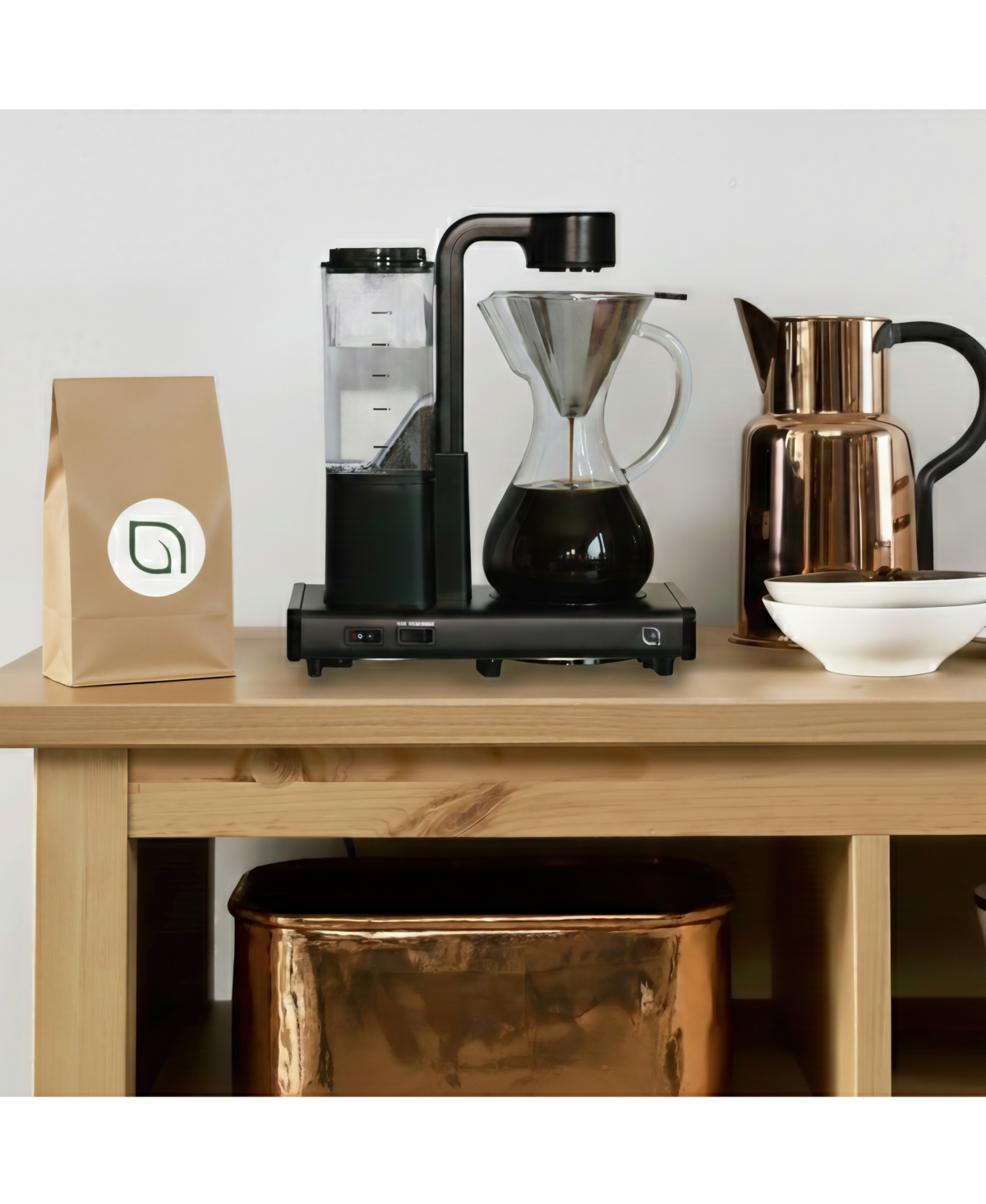 Willow Kitchen Artisan Brew Automatic Pour Over Coffee Maker- Blooming Technology