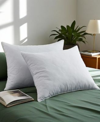 Quilted Goose Feather 2-Pack Pillows, King