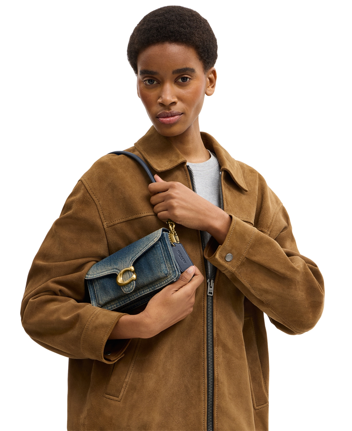 Coach Tabby Small Cotton Denim Shoulder Bag