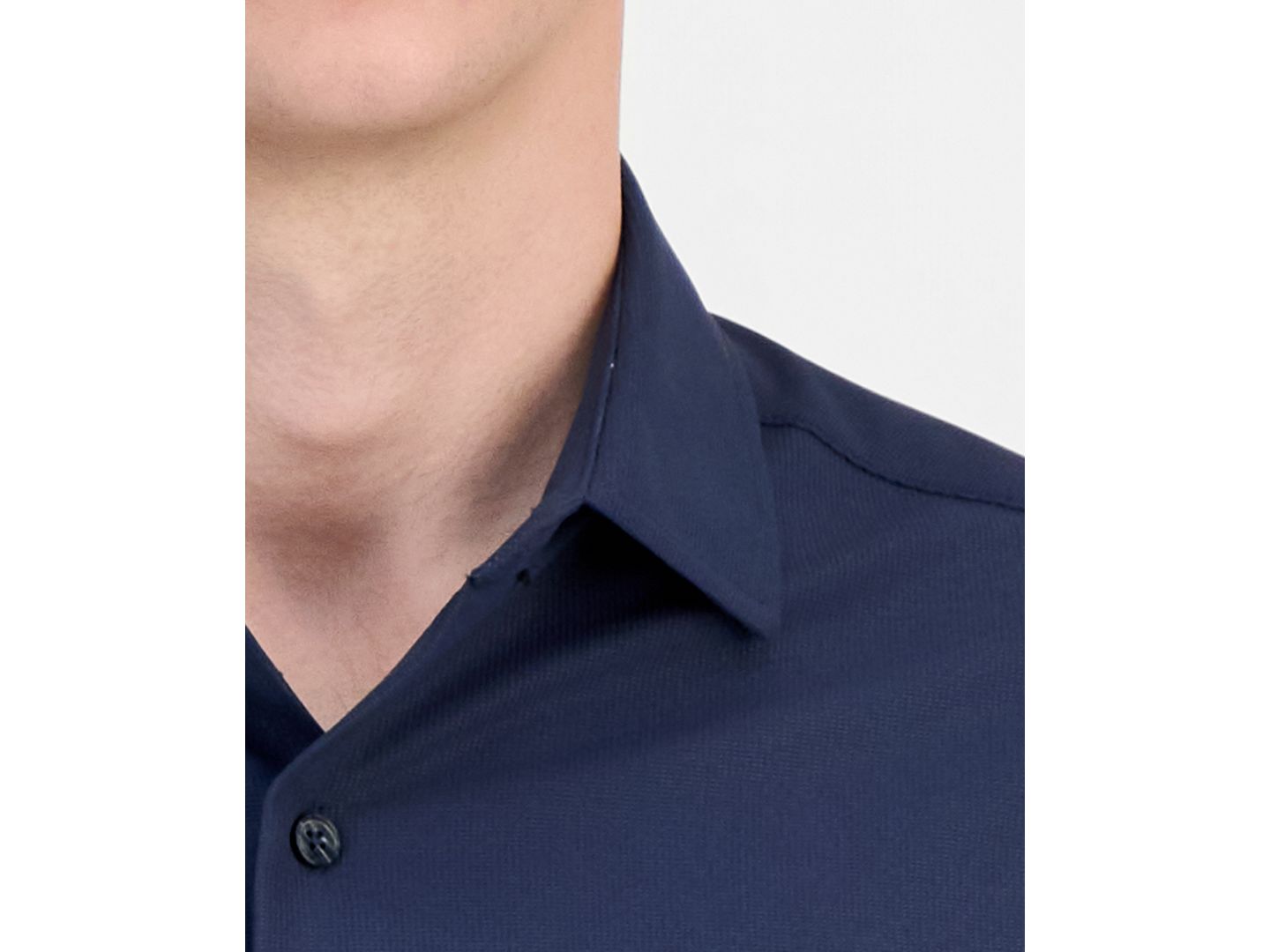 Мужская рубашка Dylan Park Slim-Fit Performance Four-Way Stretch Dress Shirt, цвет: Тёмно-синий — фото 5