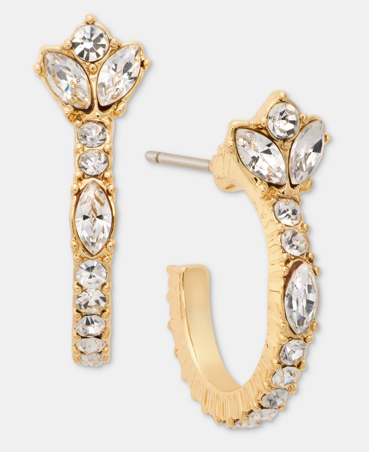 Givenchy Small Crystal C-Hoop Earrings, 0.8"