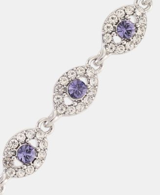 2-Pc. Set Stone & Crystal Link Bracelet & Crystal Stud Earrings