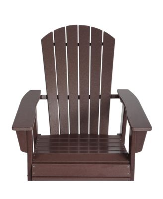 Outdoor Patio Shell-back Adirondack Dining Chair All Weather