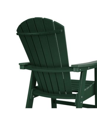 Outdoor Patio Shell-back Adirondack Dining Chair All Weather
