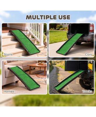 Folding Dog Ramp for Car, 61 Inches Pet Ramp with Frosted Surface