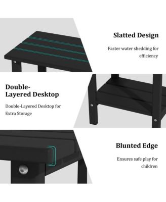 Double Layer Outdoor Side Tables  HDPE  Allweather  Adirondack Table