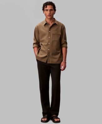 Men's Travel Twill Regular-Fit Shirt