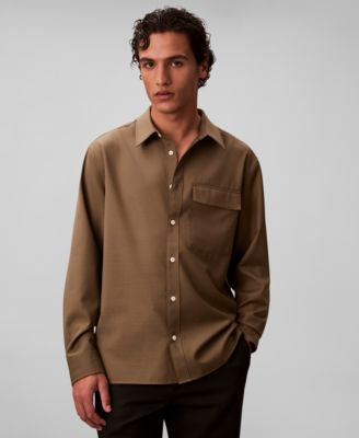 Men's Travel Twill Regular-Fit Shirt