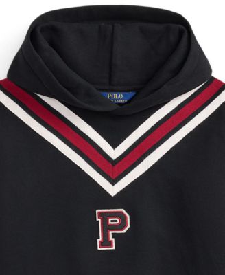 Girls' 7-16 Cricket-Stripe Fleece Letter Hoodie