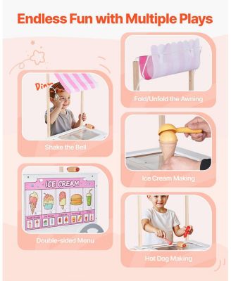 Ice Cream Cart with Flipping Menus, Freezer & Scanner