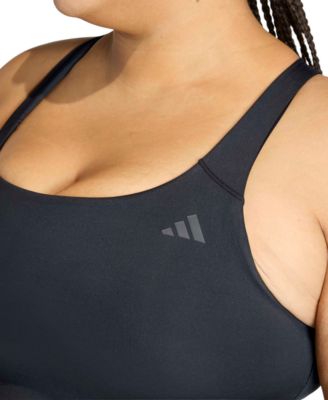 Plus-Size Optime Workout 3-Stripes Sports Bra