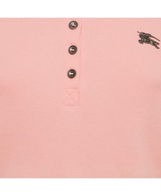 Women's Brit Pink Cotton Pique Polo T-Shirt