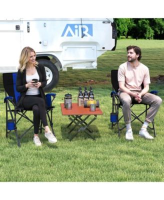 Portable Folding Oxford Cloth Camping Chair with Cup Holder and Side Pocket