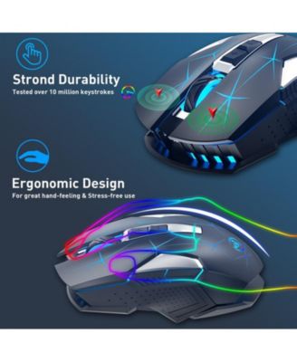 2.4G Wireless Rechargeable Gaming Mouse, 3 Adjustable DPI (1000/1600/2400)