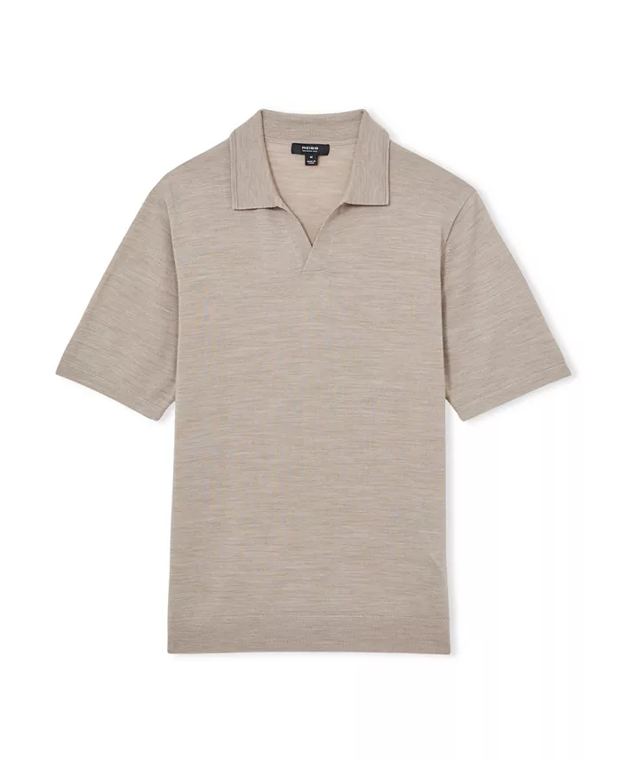 Men's Duchie Merino Wool Open Collar Polo Shirt - thumbnail 6