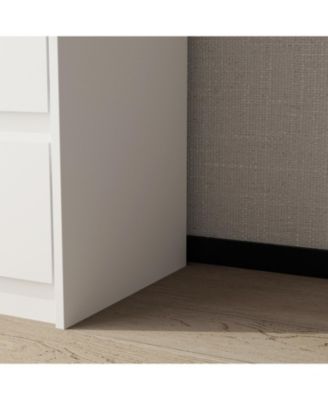 9-Drawer White Paint Finish Dresser Chest of Drawers