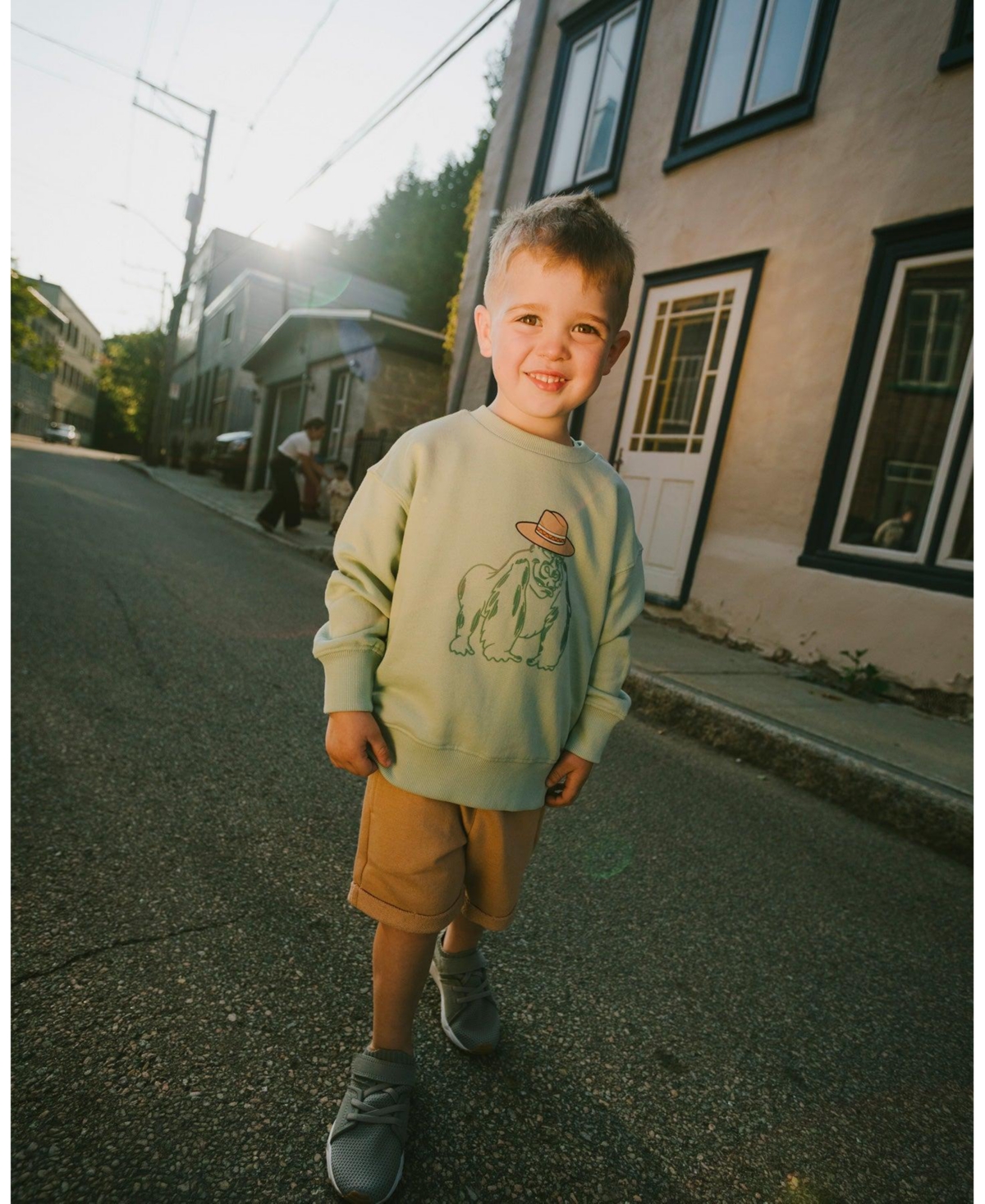 Deux par Toddler Boys French Terry Sweatshirt Mint Green - Toddler|Child