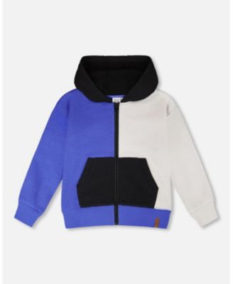 Big Boys Hooded French Terry Cardigan Royal