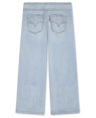 Girls' Toddler 2T-4T Dobby Pull-On Wide Leg Jeans