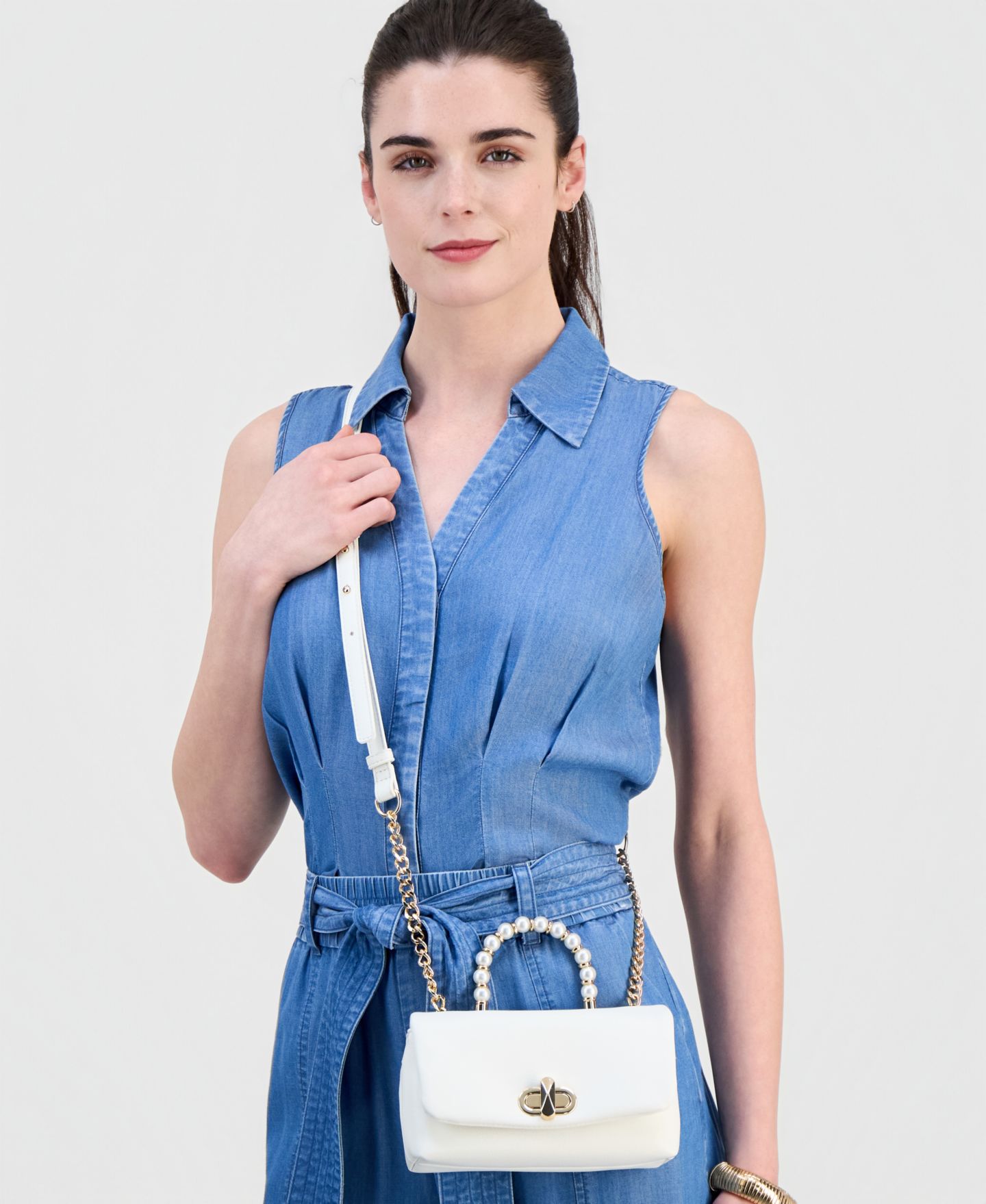 Женская сумка I.N.C. International Concepts Tollann Crossbody Pearl, цвет: Ванильный — фото 7