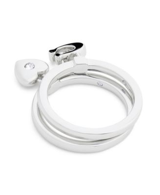 Faux Stone Signature C Rexy Charm Duo Ring Set