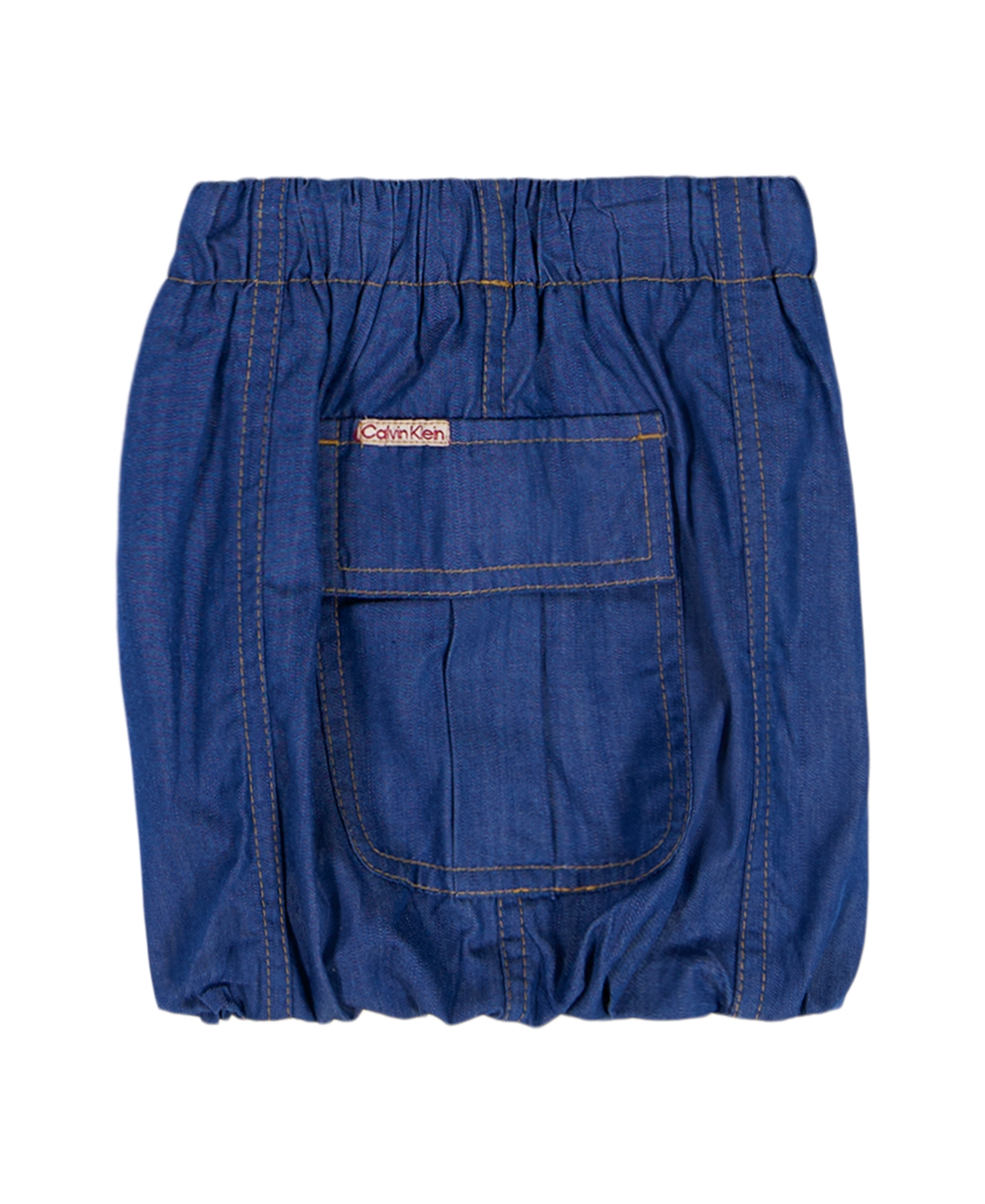 Calvin Klein Baby Girls' Shirred Bodysuit & Flared Denim Skirt