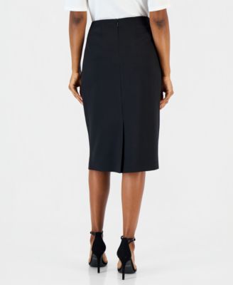 Women's Below-the-Knee Stretch Pencil Skirt, Regular & Petite Sizes