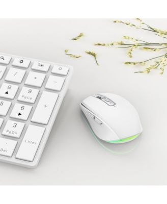 Dual-Mode Wireless Mouse-(2.4G & Bluetooth 5.1), 2400 DPI Adjustable, Silent Click, Type-C Rechargeable