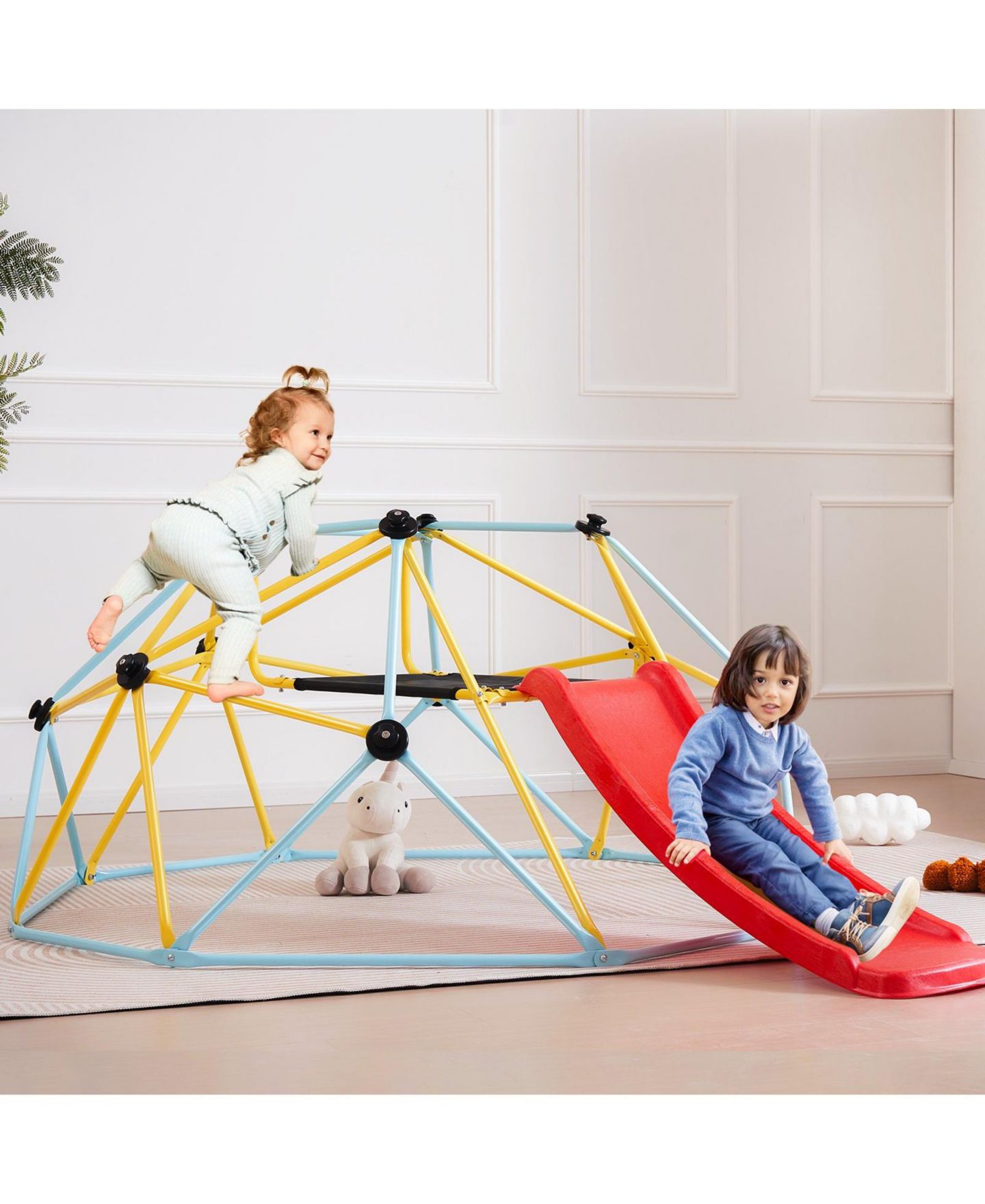 Детская игрушка SUGIFT 8 ft Climbing Dome with Slide, For 2-3 Players, Ages 3-9, цвет: Красный — фото 2