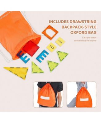 55-PC Magnetic Tiles Starter Set with Car Base & Number Cards