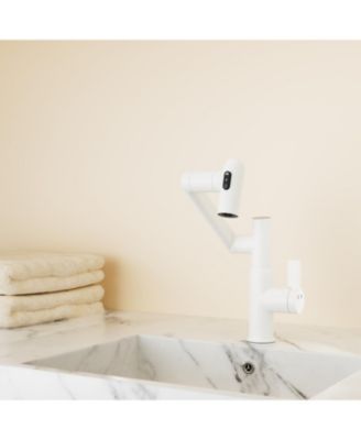 Rotatable Bathroom Faucet with Temperature Display in Fahrenheit (Batteries-Free), 3 Water Outlet Modes