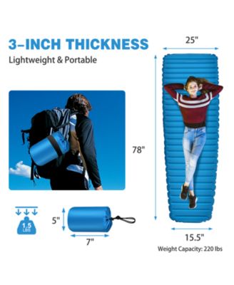 3 Inch Thick Inflatable Waterproof Camping Sleeping Pad