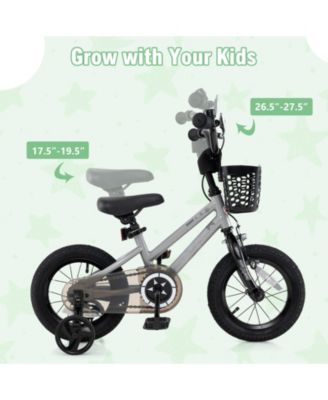 12 Inch Kids Bike Adjustable with Transparent Chain Cover for 3-4 Years Old
