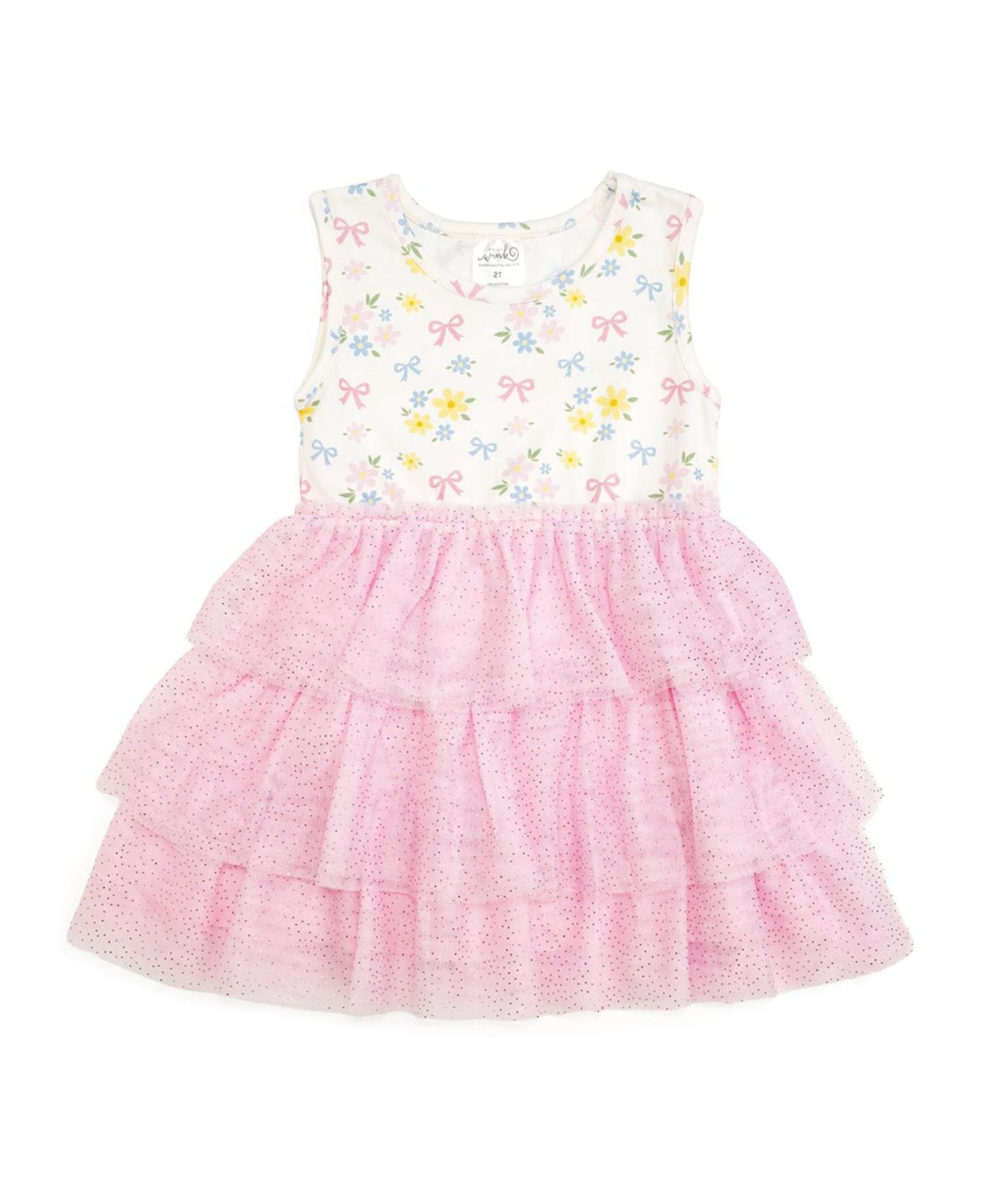 Платье Sweet Wink Sweet Floral Tank Tutu Dress для девочек, цвет: Розовый — фото 1