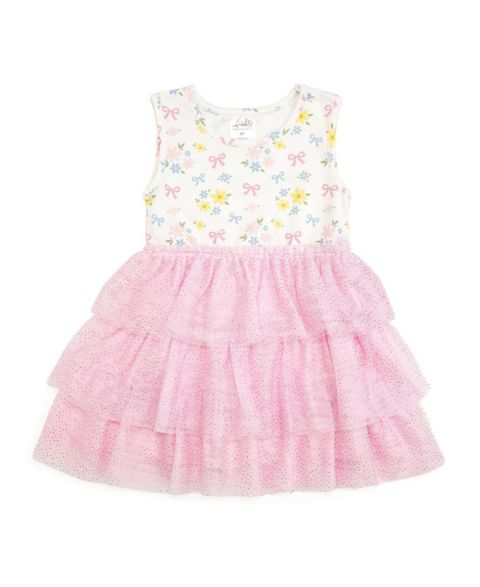 Платье Sweet Wink Sweet Floral Tank Tutu Dress для девочек, цвет: Розовый