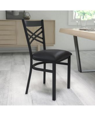 "X" Back Metal Restaurant Dining Chair