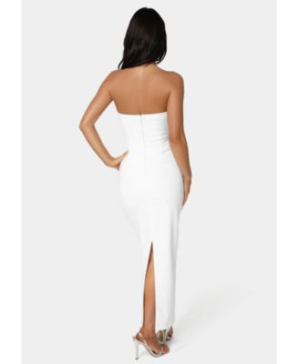 Women's Embellished Strapless Column Maxi Dress