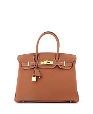 Birkin 30 Handbag Brown Togo with Gold Hardware