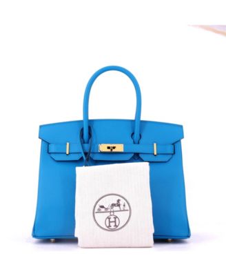 Birkin 30 Handbag Blue Epsom with Gold Hardware