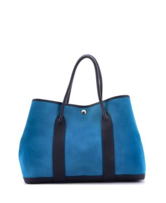 36 Garden Party Tote Toile and Leather